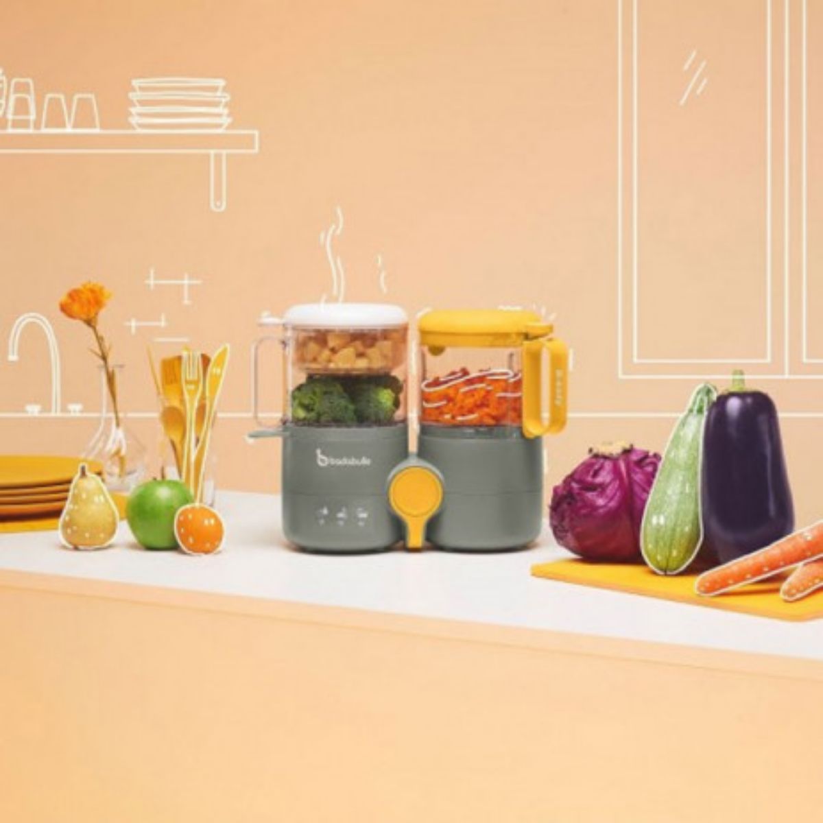 Badabulle Food Processor | Blend |Steam|Reheat & defrost