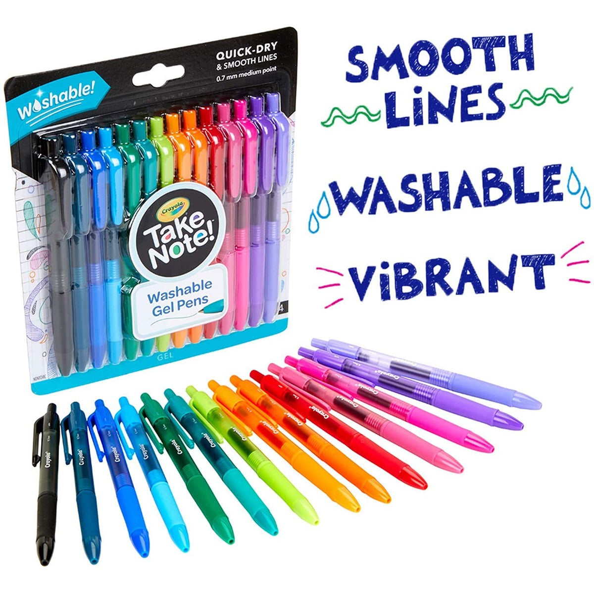 Crayola Take Note! Washable Gel Pens 14 ct.