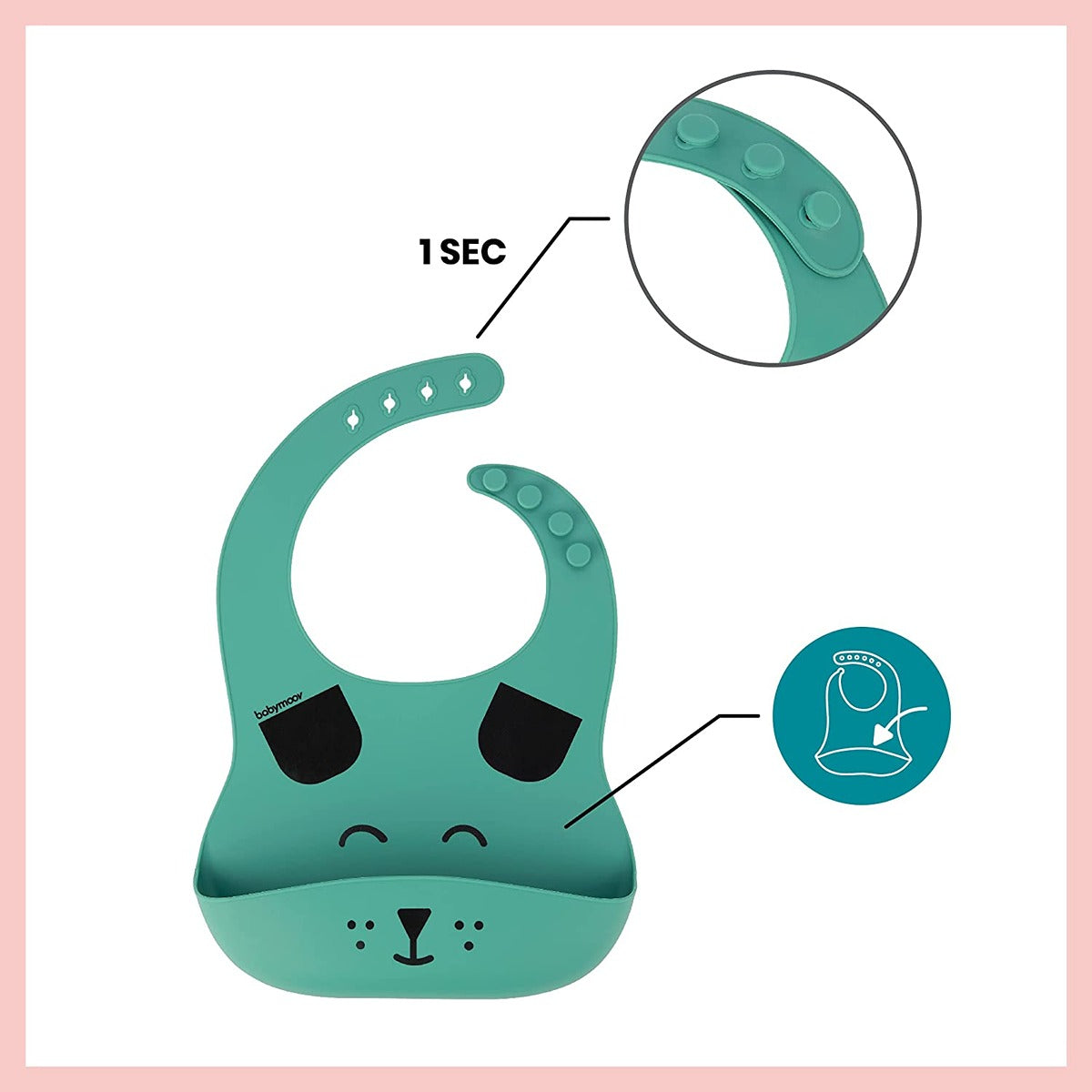 BabyMoov - Learn ISY 4 Piece Silicone Meal Set for Babies | BPA Free & Dishwasher Safe | 15-24 Months â€“ Blue Dog