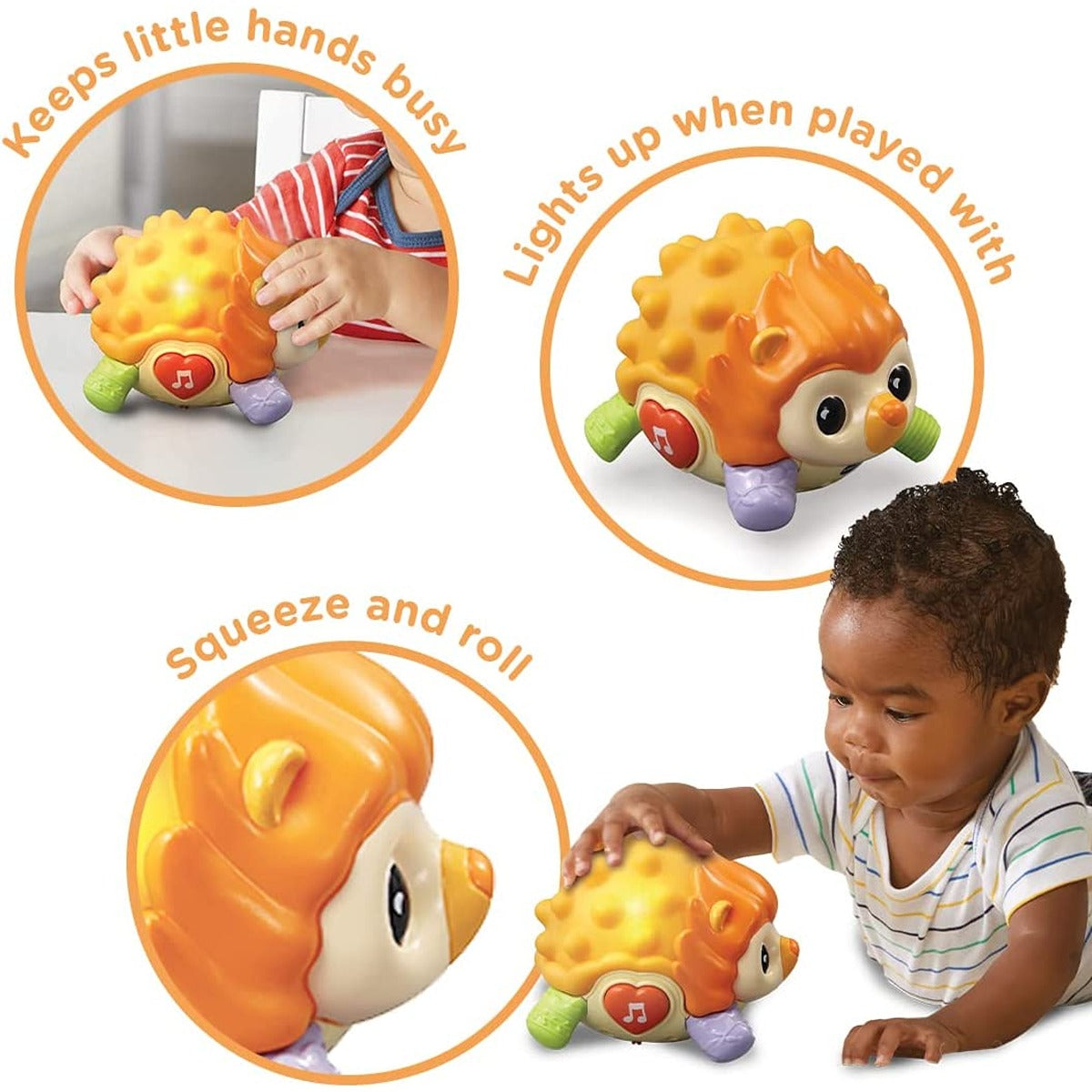 Vtech Easy Squeezy Hedgehog | Baby, Interactive & Developmental Toy with Sounds and Music | For Boys & Girls, Suitable for Ages 3 Months+
