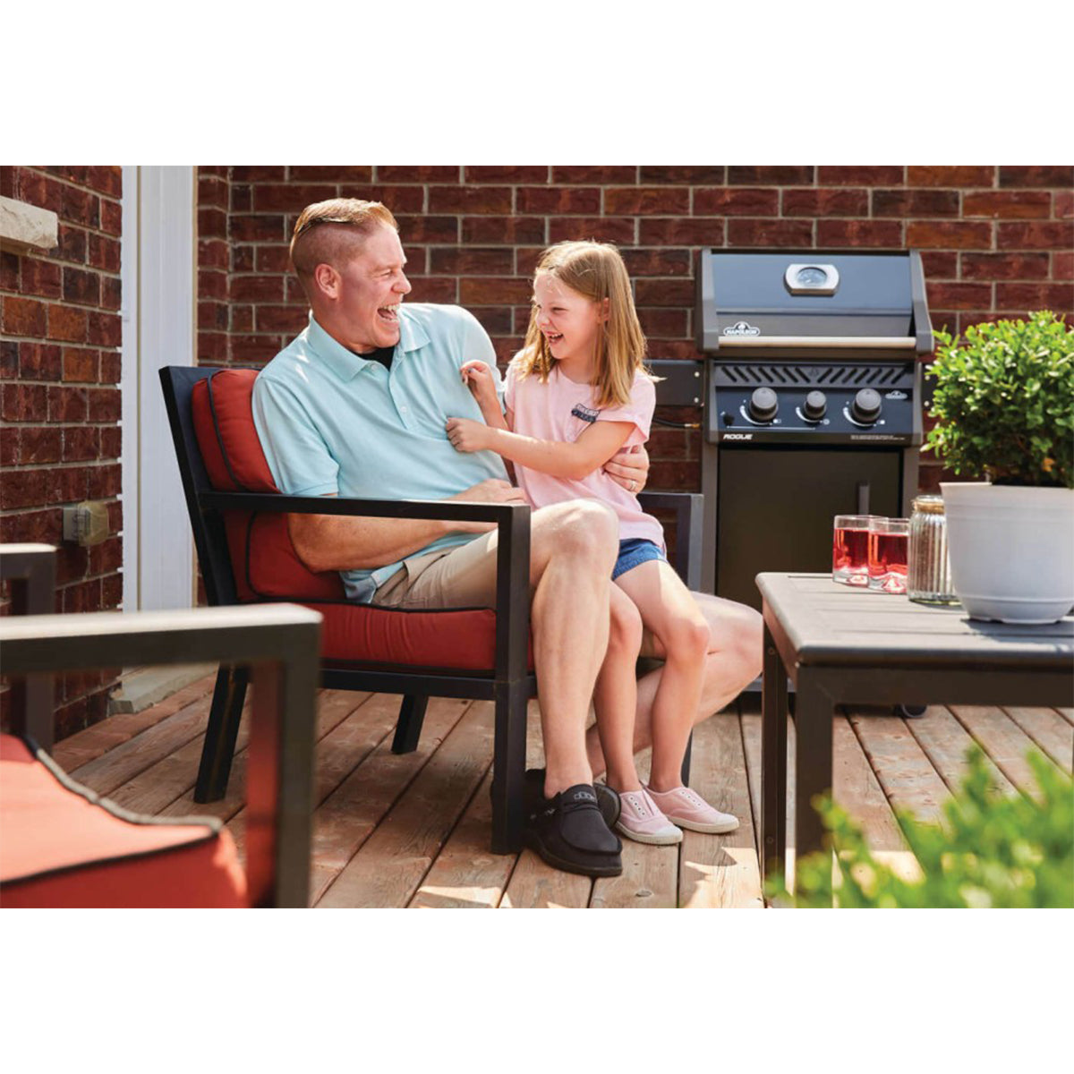 Napoleon Legend  365 Propane Gas Grill with Range Side Burner, Black