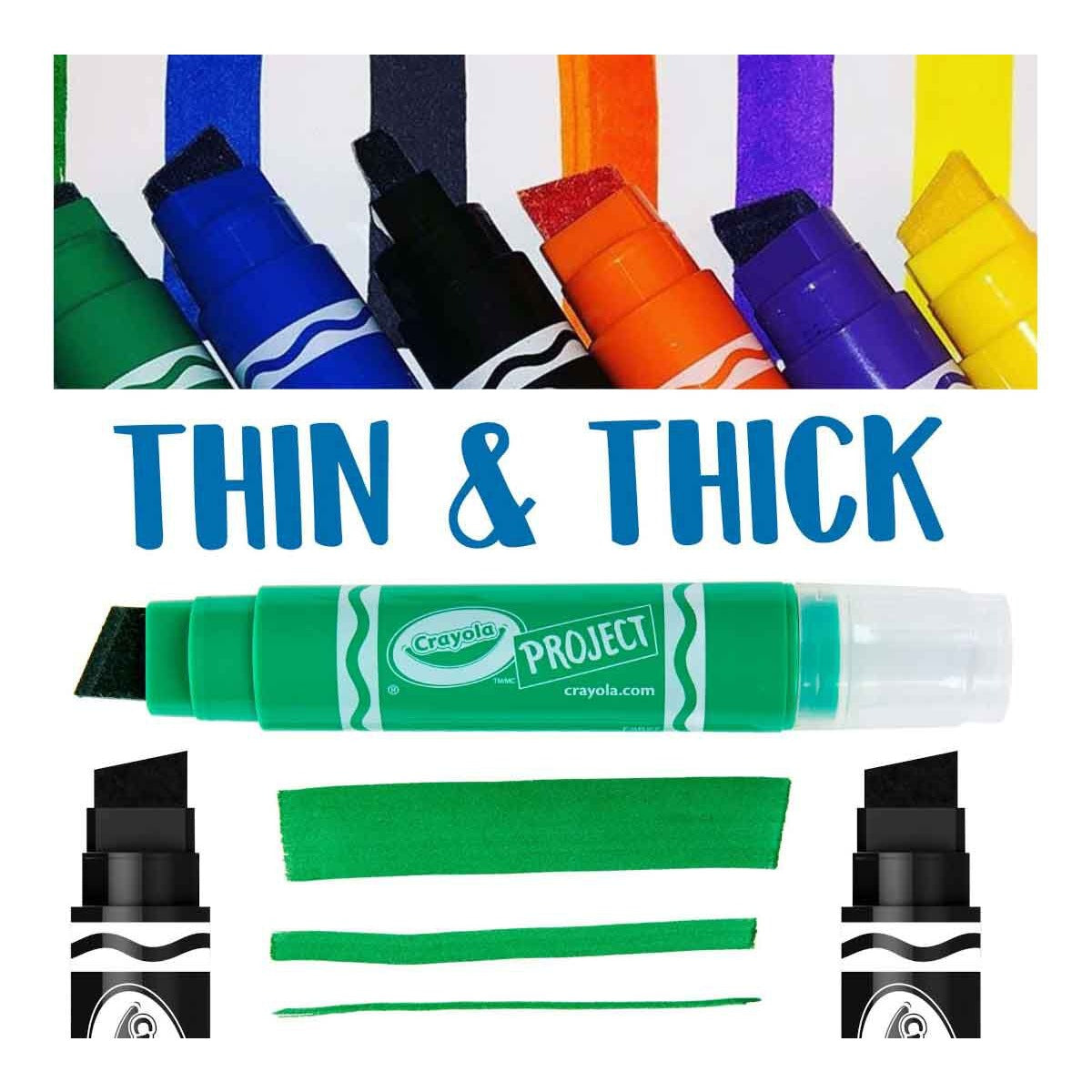 Crayola XL Poster Markers, Classic Colors, 4 Count