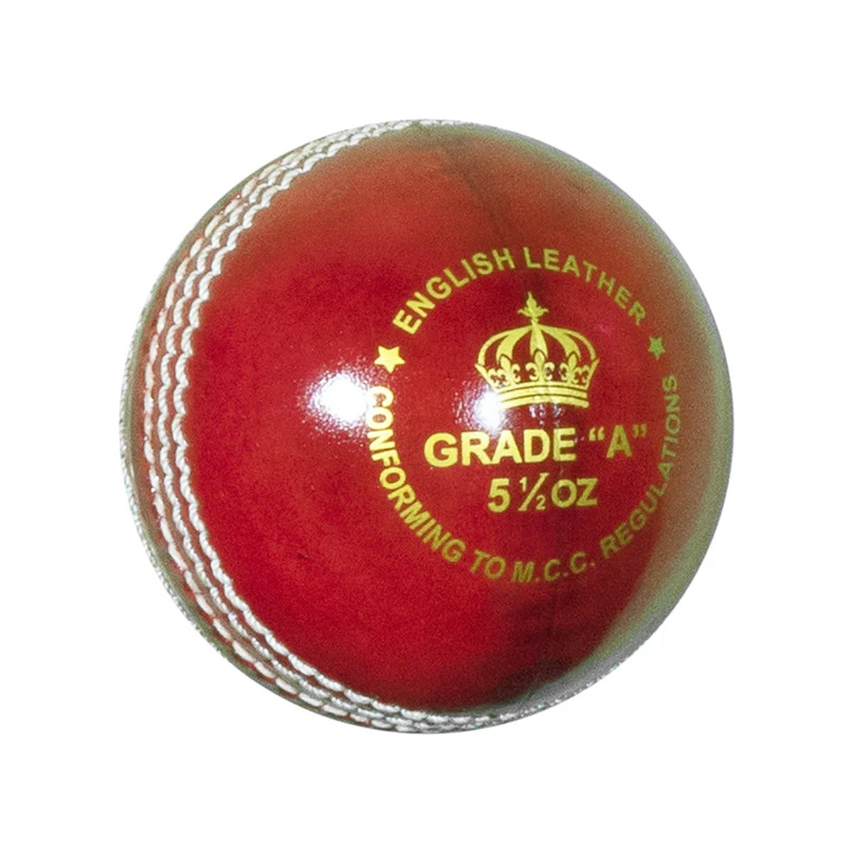 Dawson Sports DS Match Leather Cricket Ball - Premium - Red
