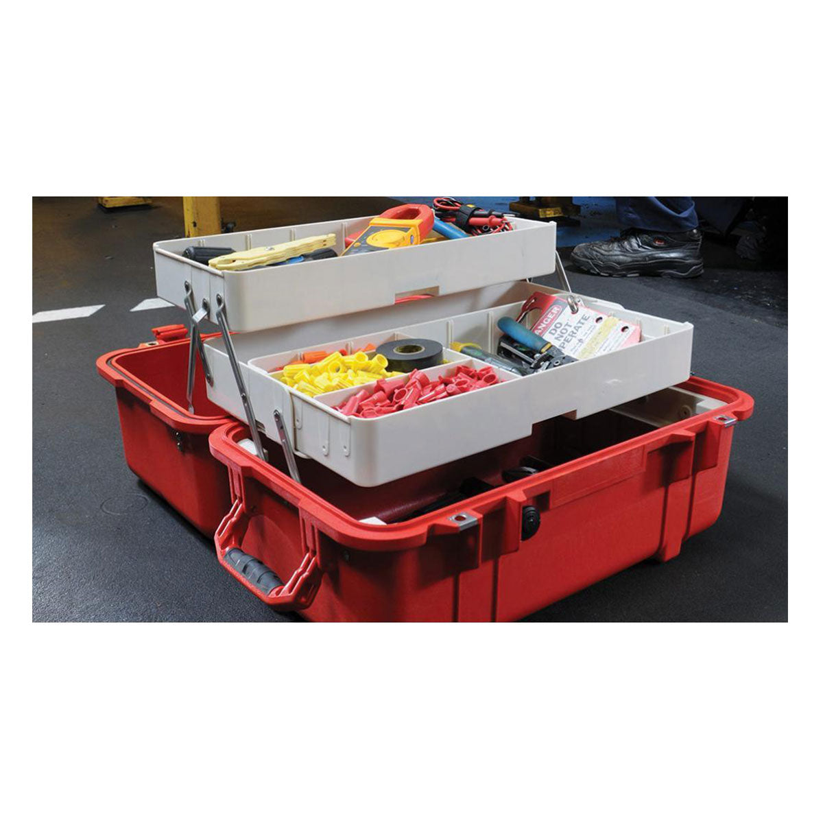 Pelican Tool Chest Protector Case 1460 TOOL WL/2-TRAY - Red