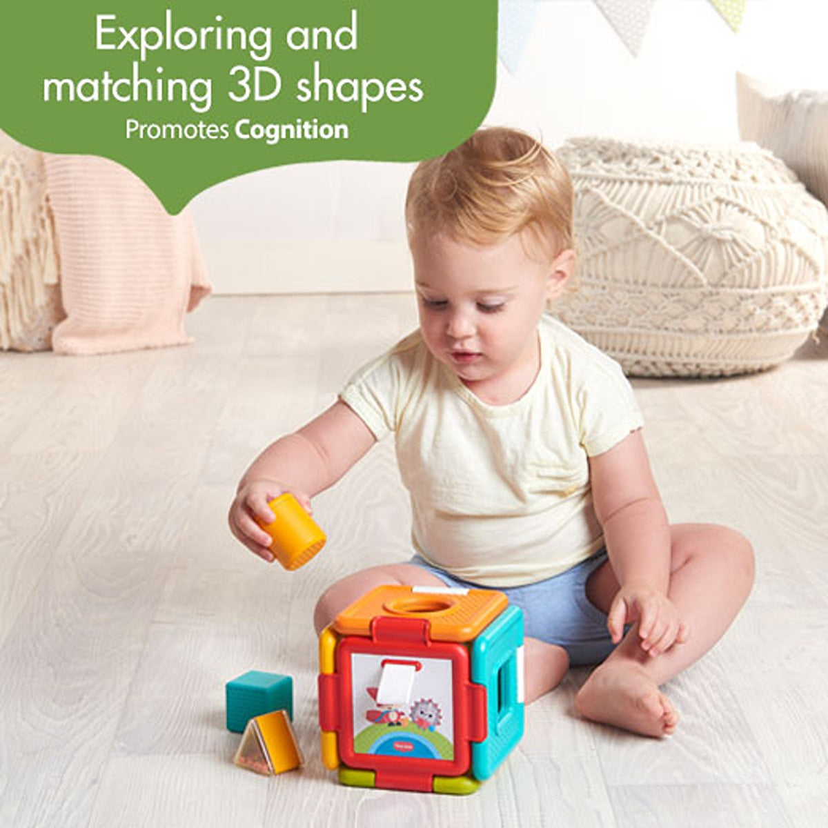 Tiny Love - 2 IN 1 SHAPE SORTER & PUZZLE | 6 Months+ | Developmental Educational Toy, Improves Senses and Cognition