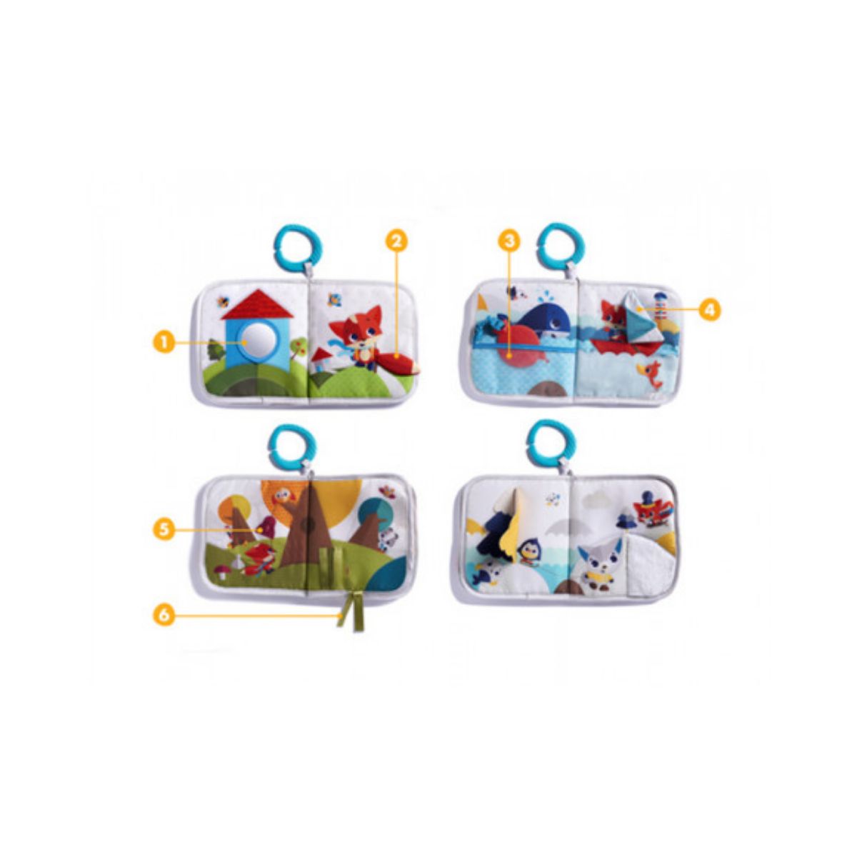 Tiny Love WHERE DO I TRAVEL SOFT BOOK | 6-18 Month Baby | Educational Touch and Feel Activity Toy | Washable Fabric, 1pc