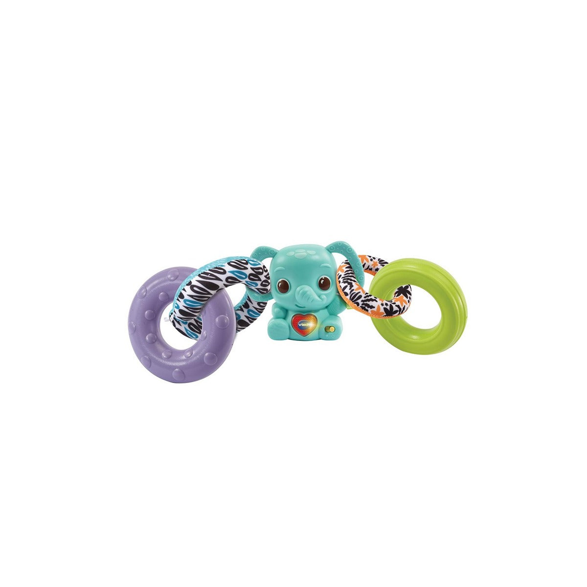 Vtech Stack, Rattle & Link Elephant  | Interactive & Developmental Toy with Sounds and Music | For Boys & Girls, Suitable for Ages 3 Months+
