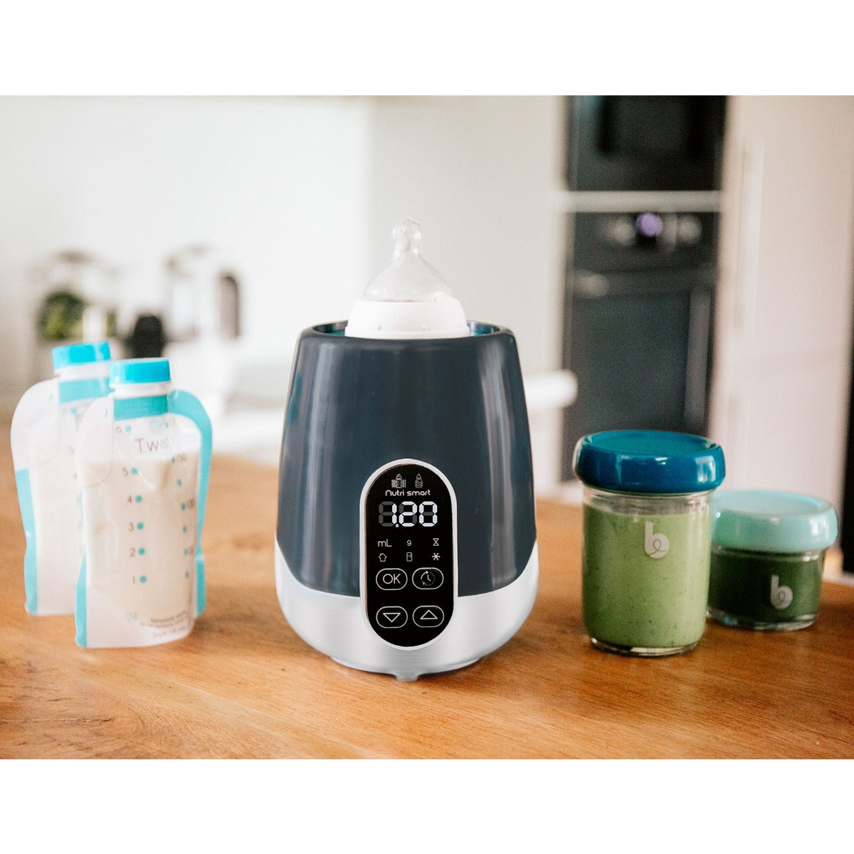 BabyMoov NutriSmart Car & Home Bottle & Food Warmer / Programmable LCD / 80 seconds to heat 65ml of water