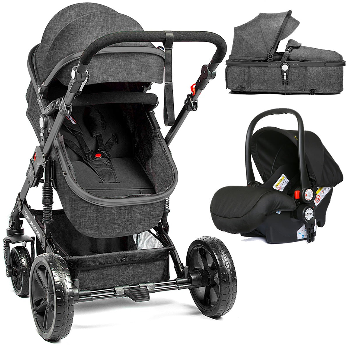 Teknum 4 in 1 Travel System w/t Car Seat - Space Grey