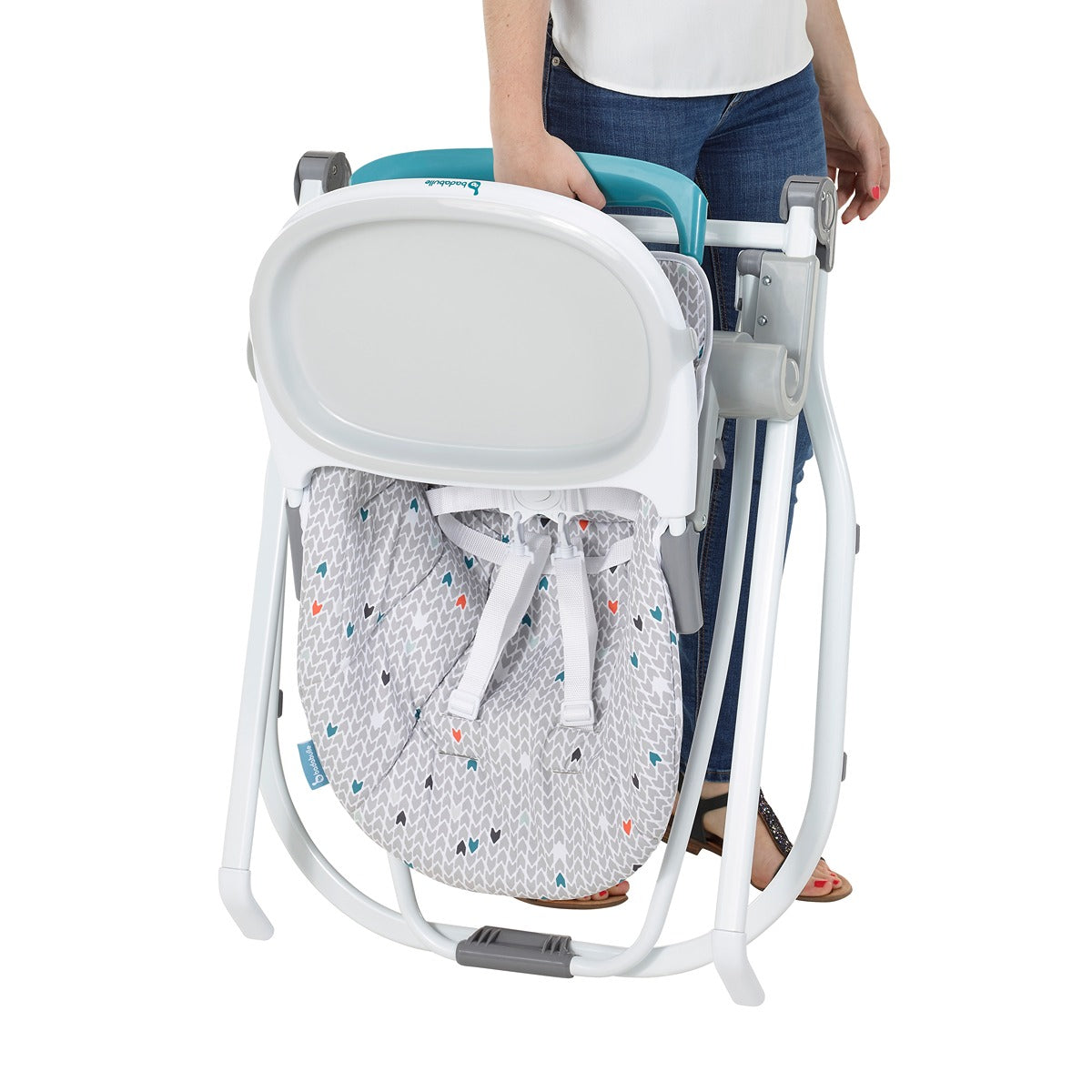 Badabulle - Compact High Chair with Flat Folding & Multi Positioning