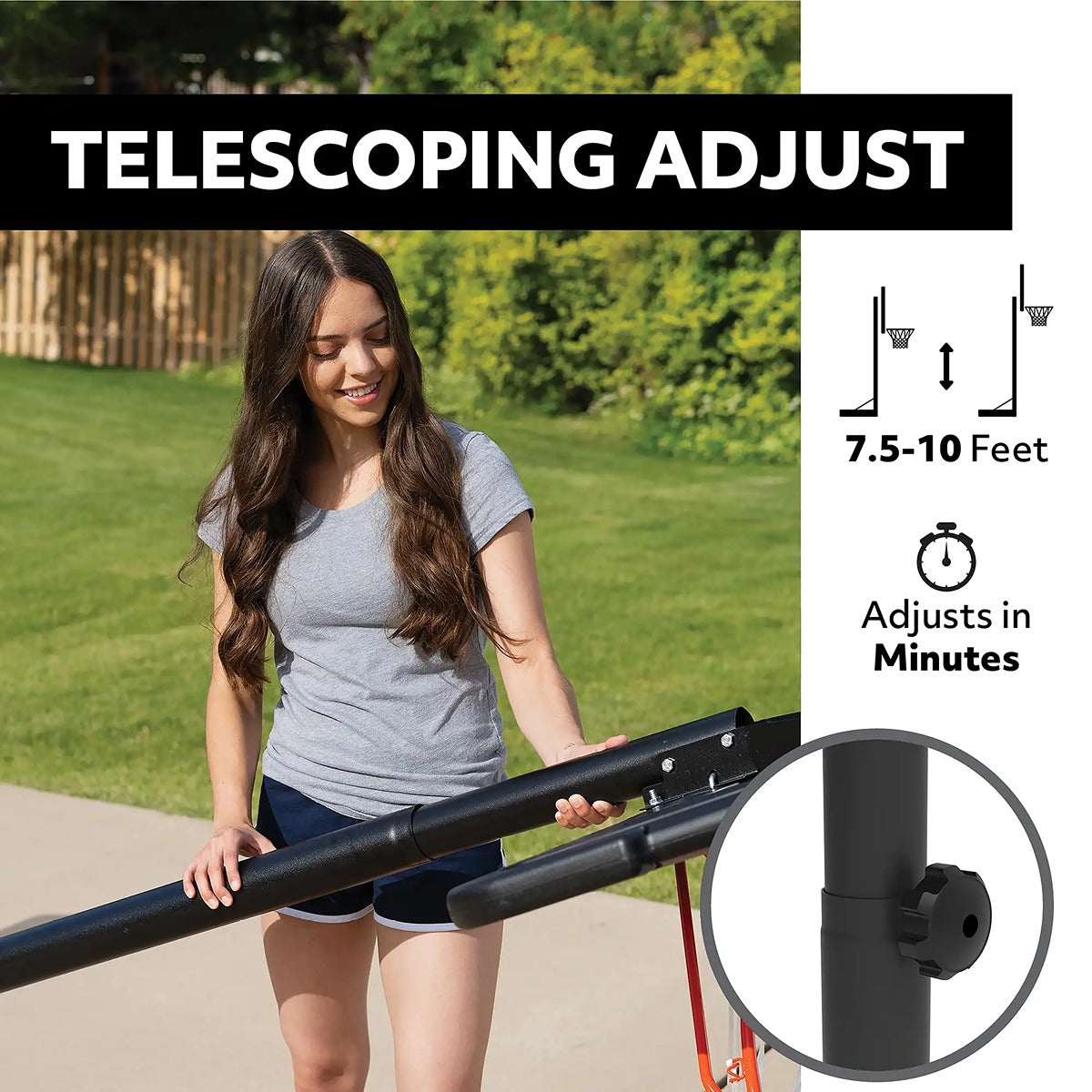 Lifetime Basketball, Pro Court Portable, Telescoping , Classic