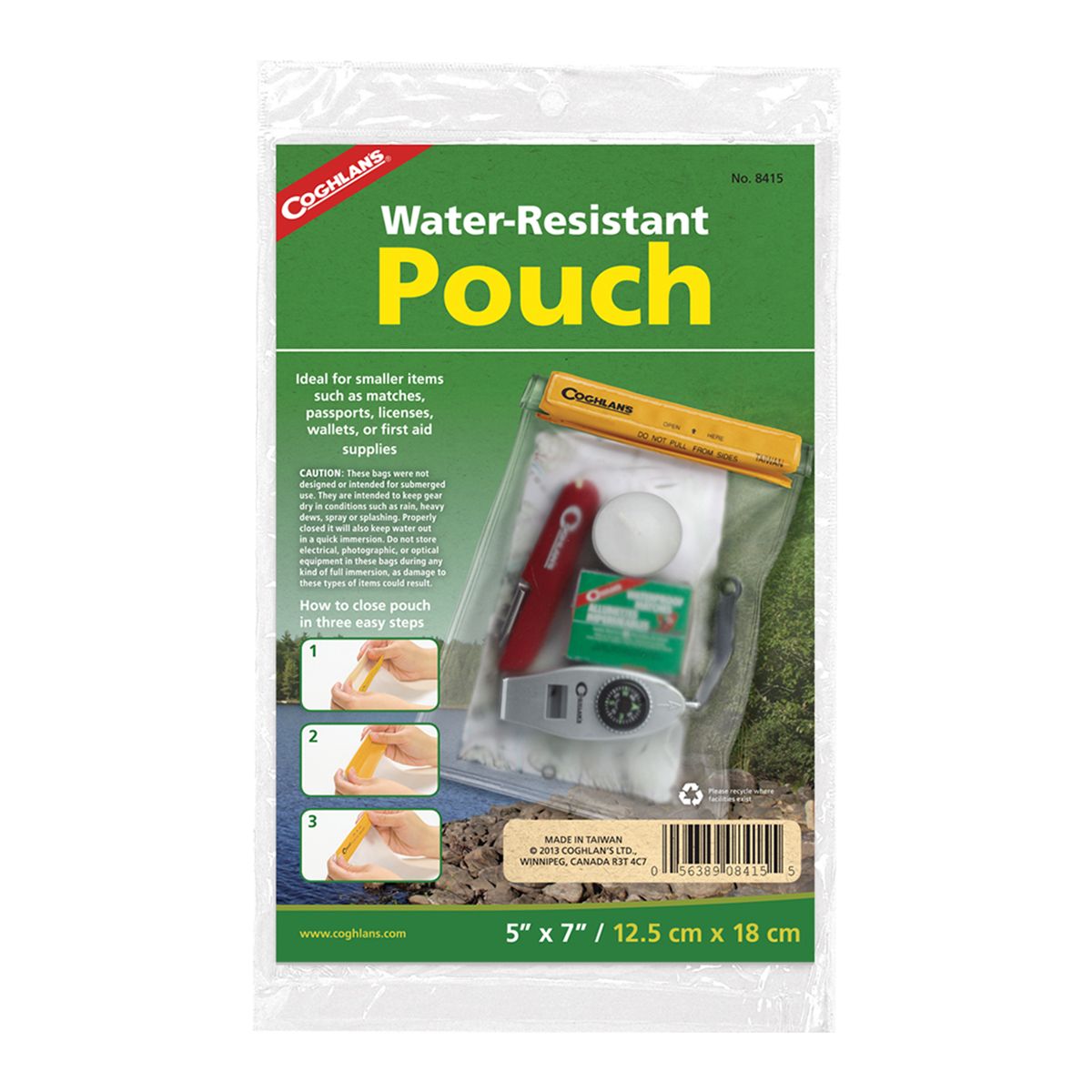 Coghlans Water Resistent Pouch 5 inch X 7 inch.