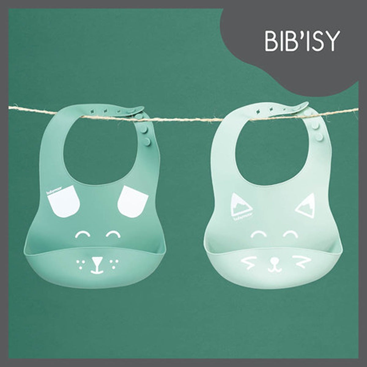 BabyMoov Set of 2 BIB"ISY silicone bibs