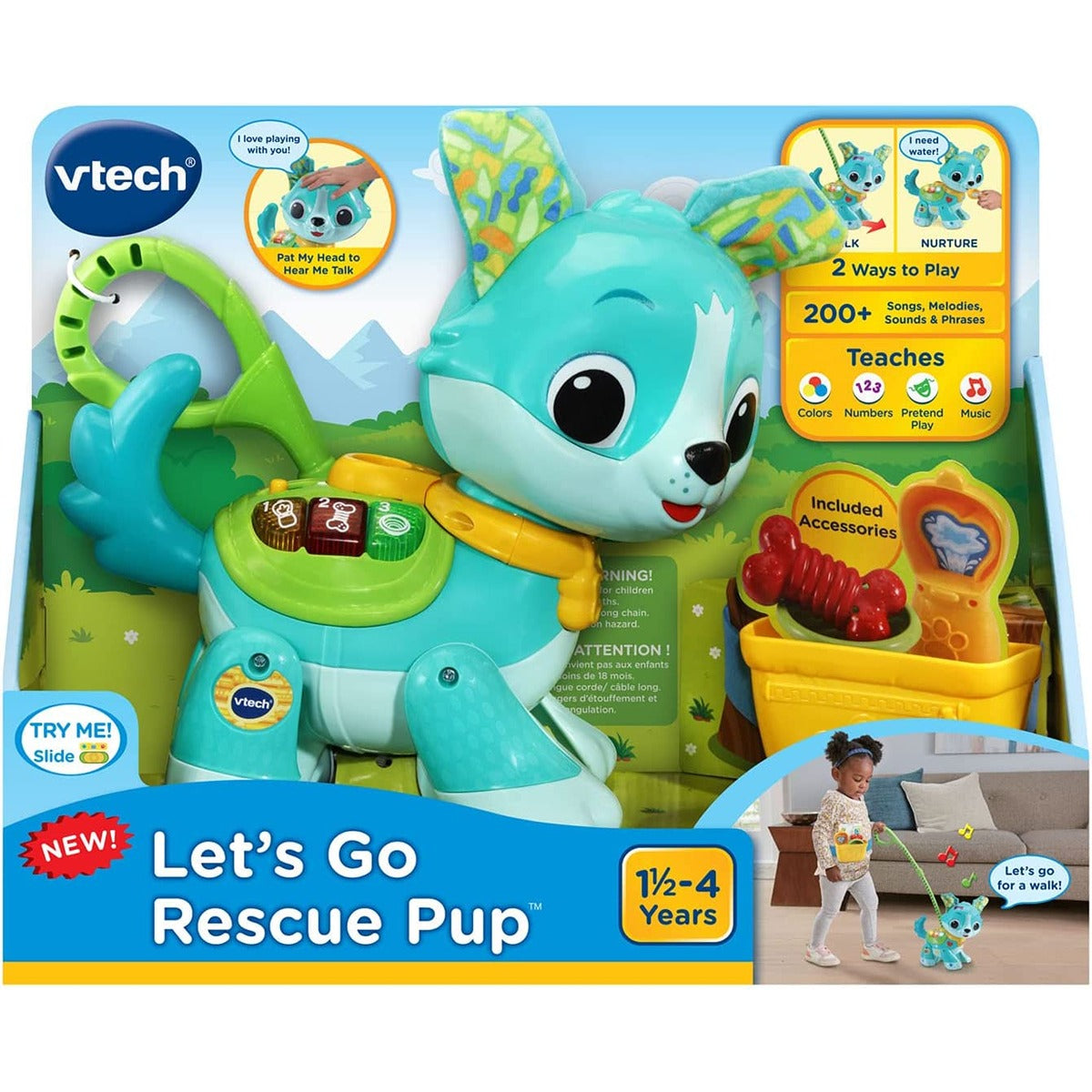Vtech Let?s Go, Rescue Pup | Pet Dog, Interactive & Developmental Toy with Sounds and Music | For Boys & Girls, Suitable for Ages 3 Months+
