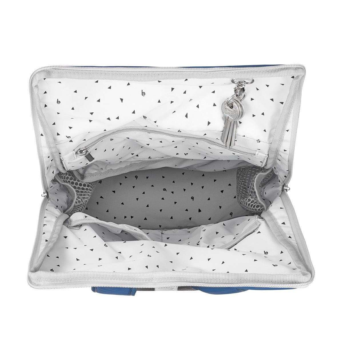 BabyMoov Sancy Diaper Bag Backpack | Unisex Back Pack with Heavy Duty Roll-Top Closure, Large Insulated Compartment, Changing Pad and Accessories, Blue