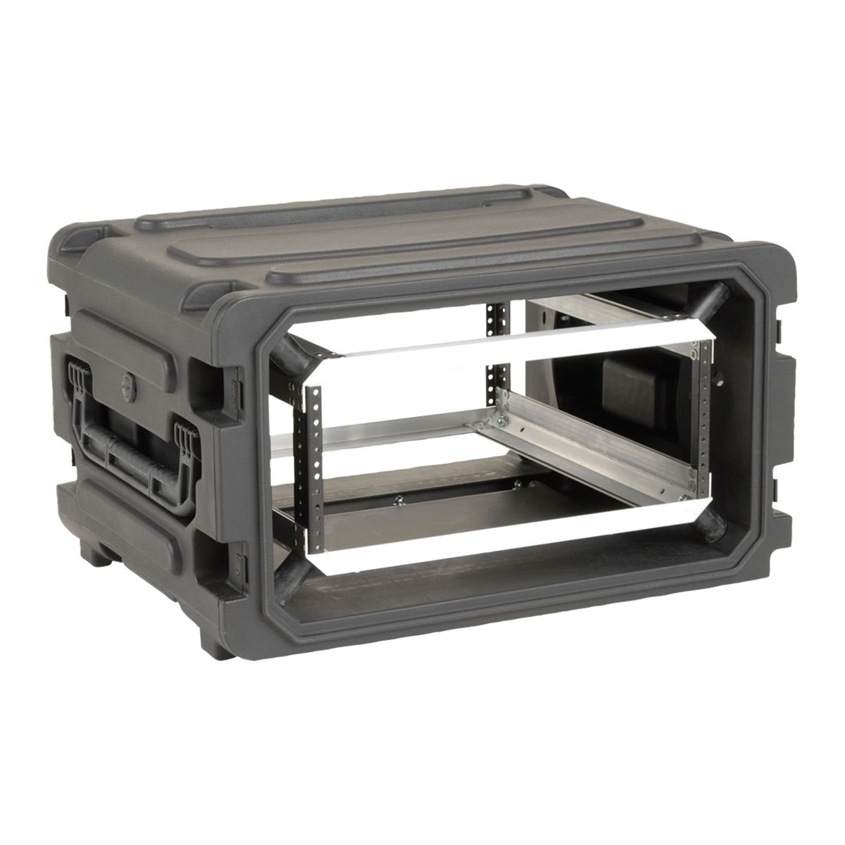 SKB 20 Inch Deep 6U Roto Shockmount Rolling Rack w/ Wheels & Handle