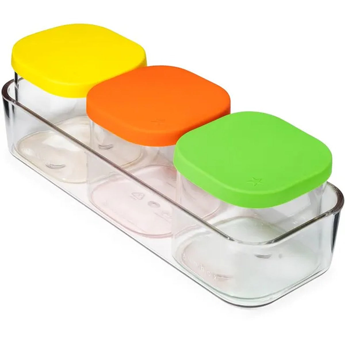 yumbox Yumbox Chop Chop Glass Cubes - Vibrant Set - Set of 3
