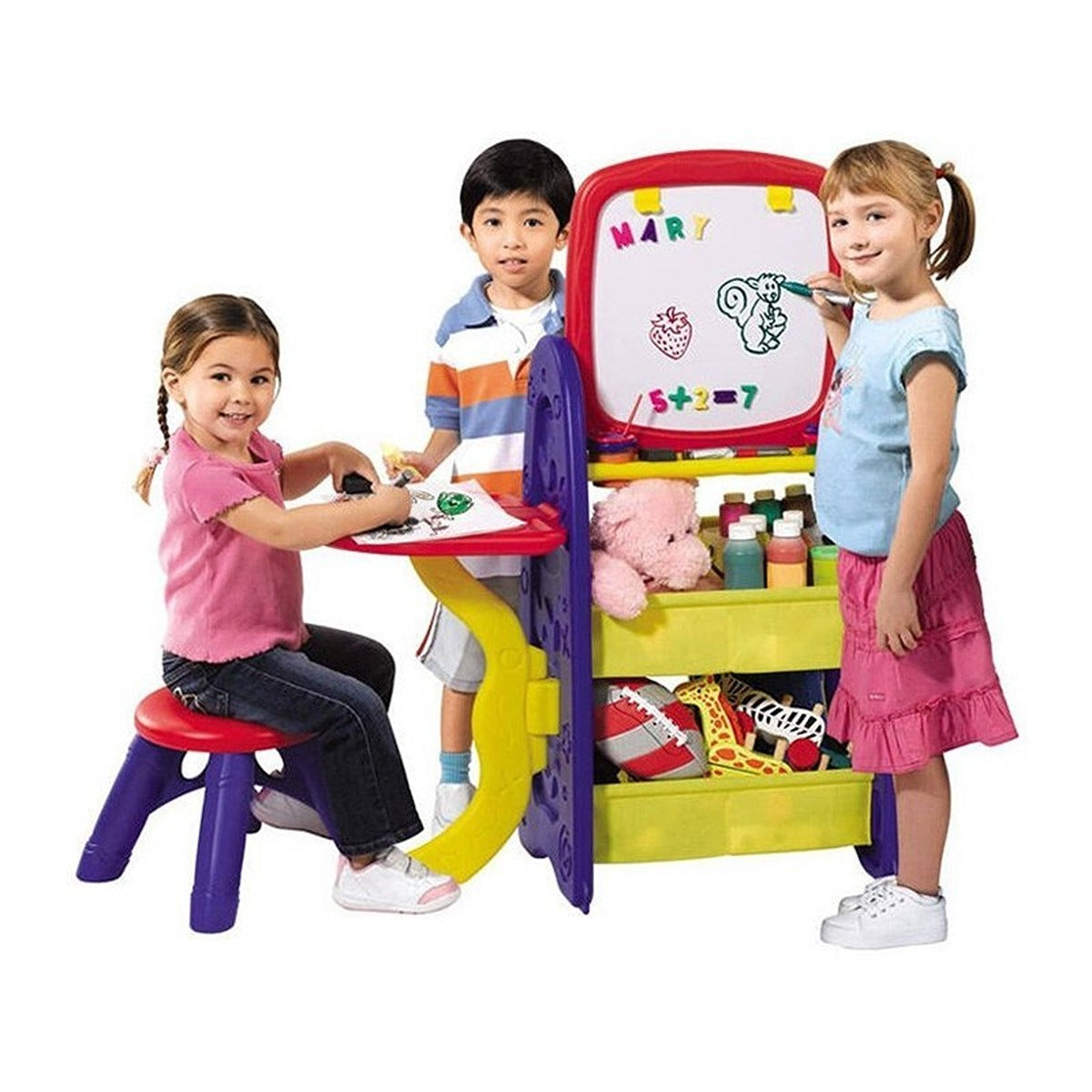 Crayola Double-sided easel with a 6-in-1 creativity center board