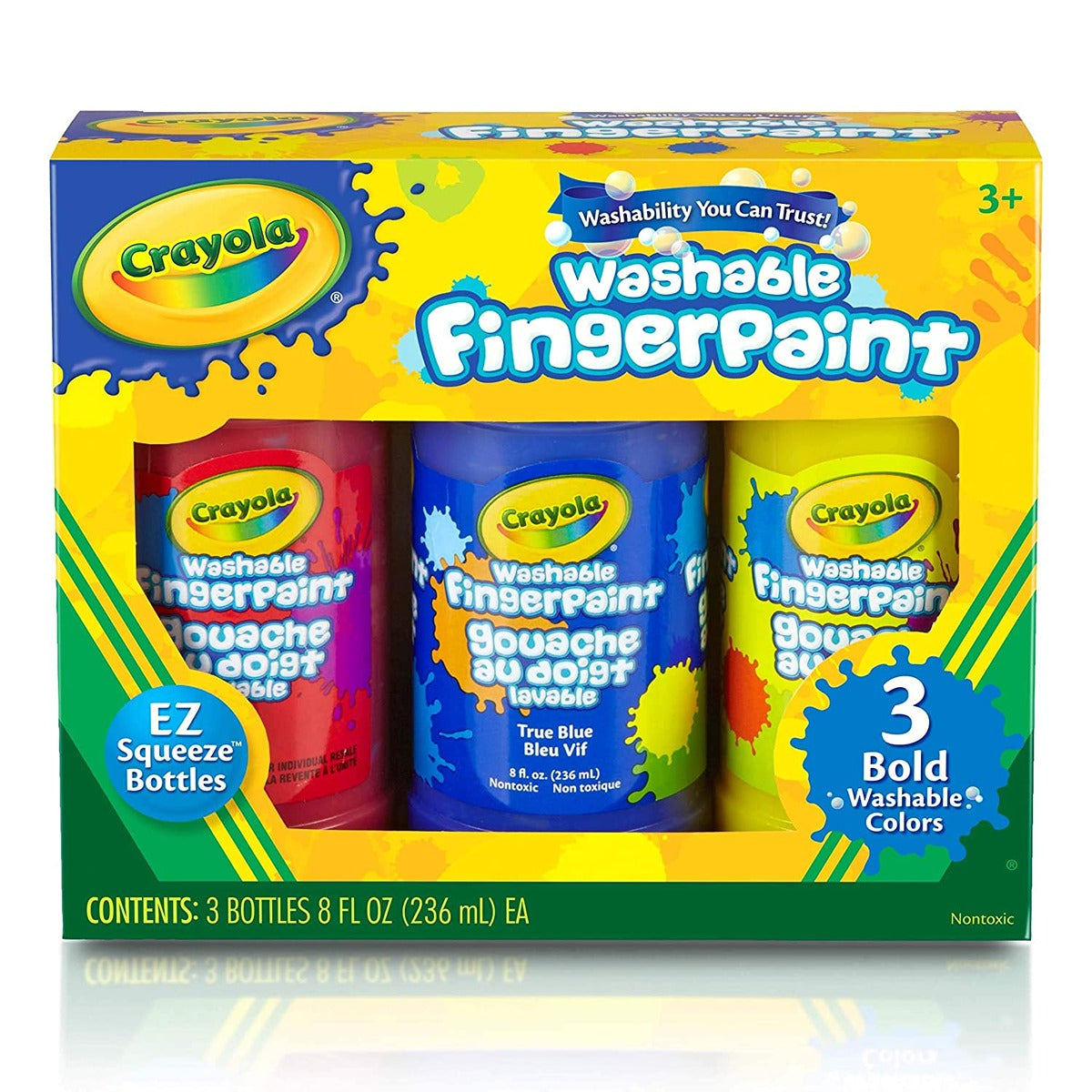 Crayola 3 ct. 8-oz. Washable Fingerpaint, Bold Colors
