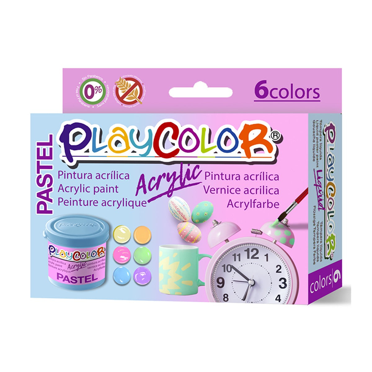 PLAYCOLOR ACRYLIC PASTEL 40ml(6)