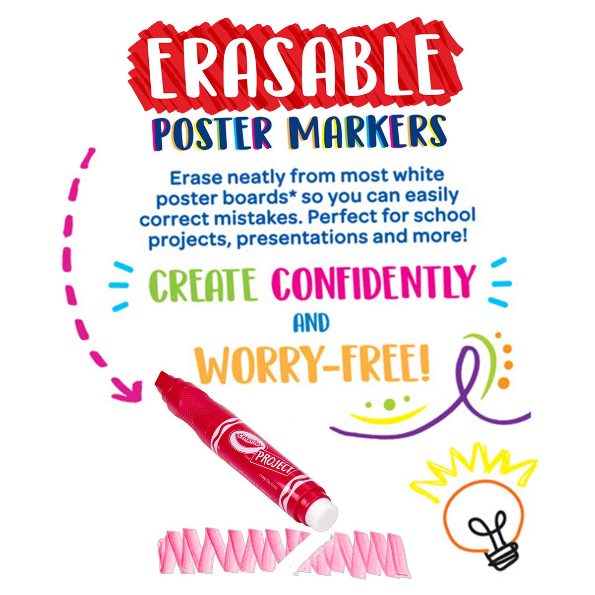 Crayola Project 6 ct. Erasable Poster Markers
