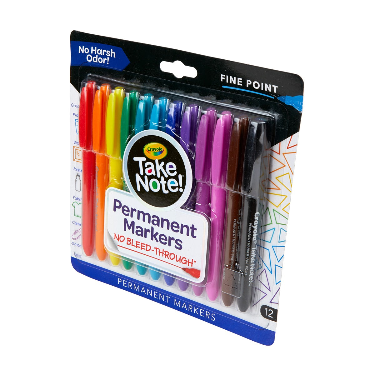 Crayola 12Ct Permanent Markers - Water Based