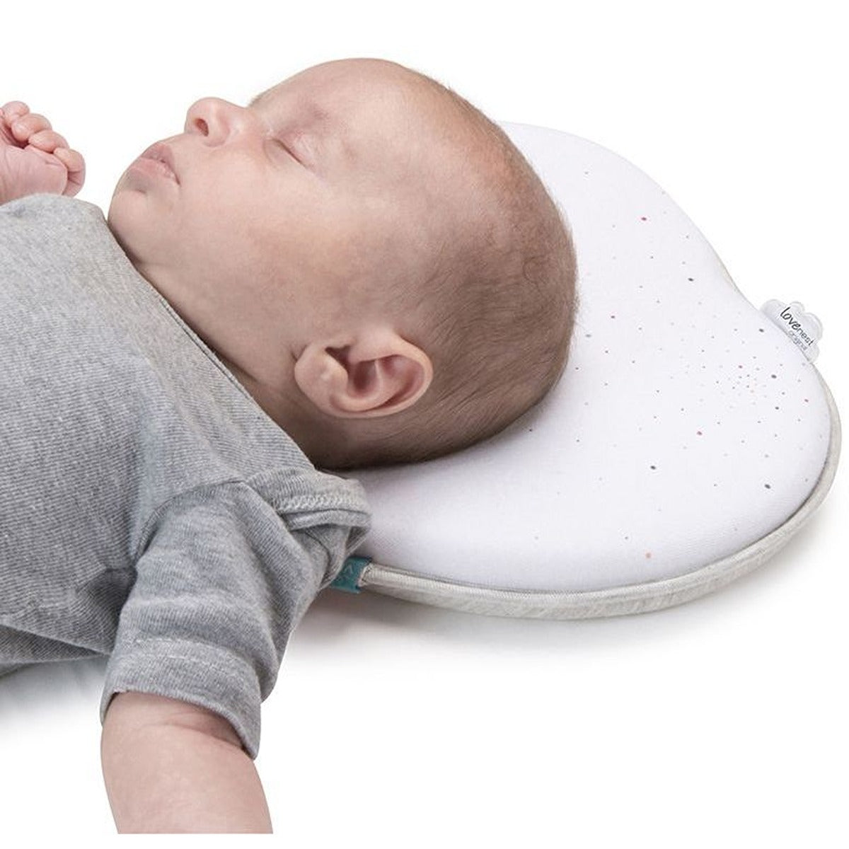 BabyMoov Lovenest Original White Flat Head Baby Pillow