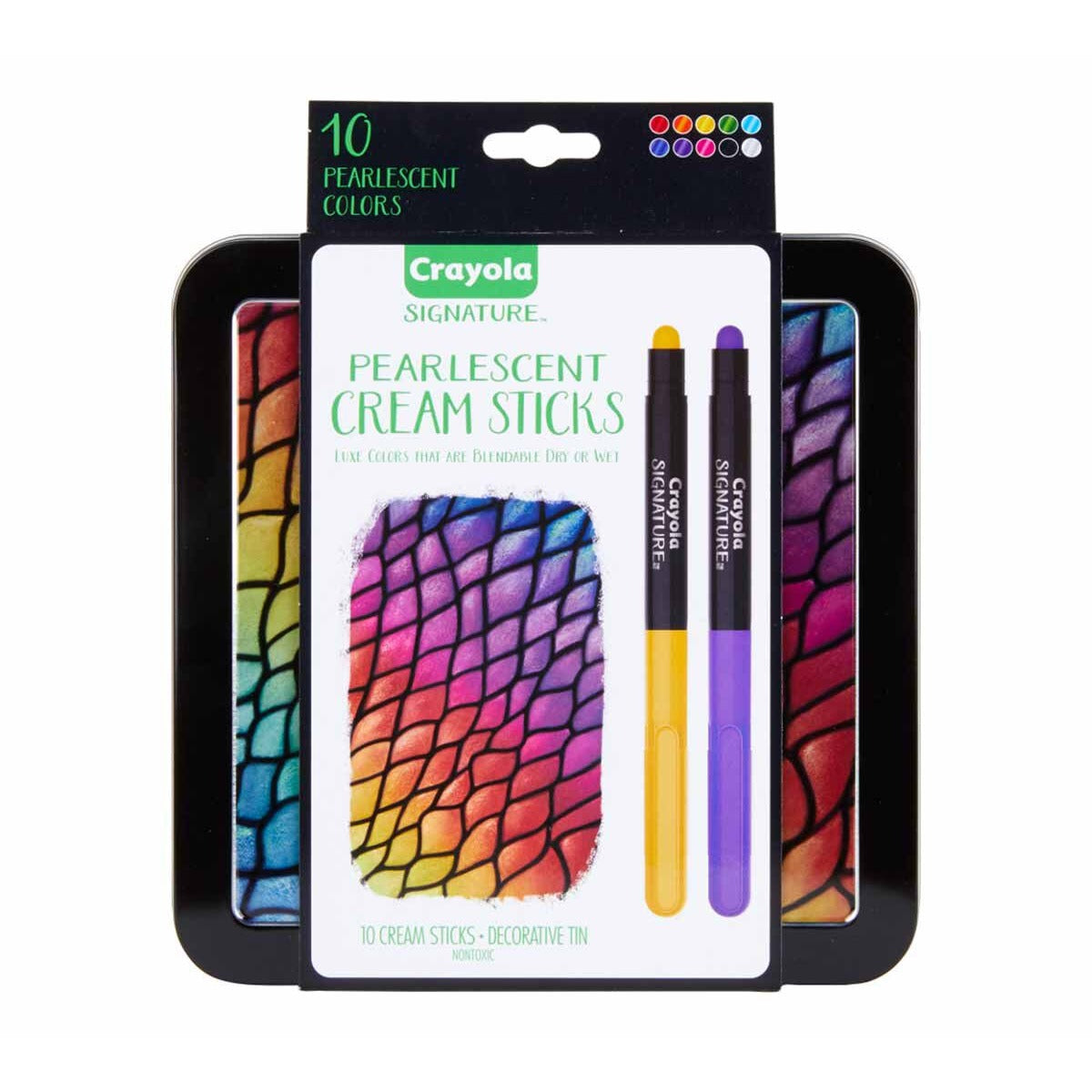 Crayola Signature Pearlescent Cream Sticks, 10 Count