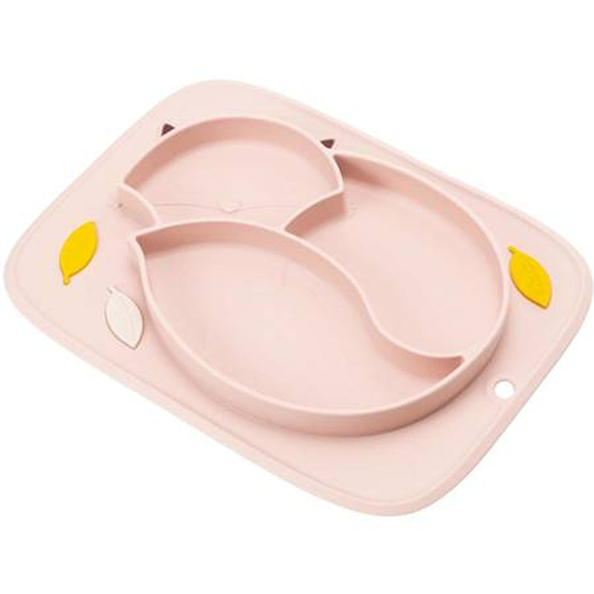 InnoGio GIO Fox Toddler Plate for Baby, Dishwasher Safe, Pink