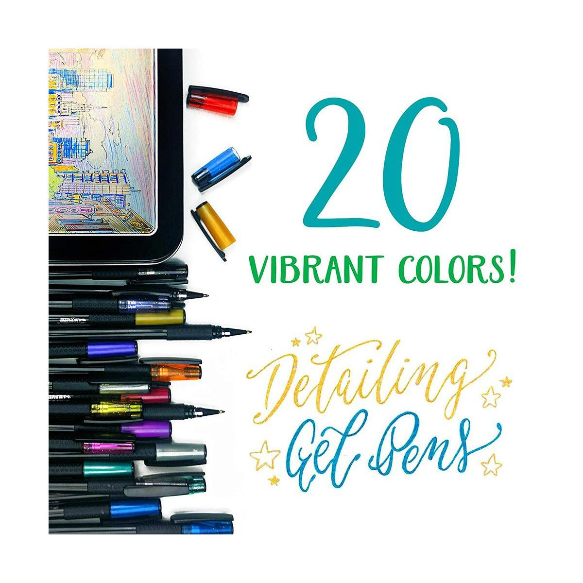 Crayola Signature Detailing Gel Pens, 20 Count