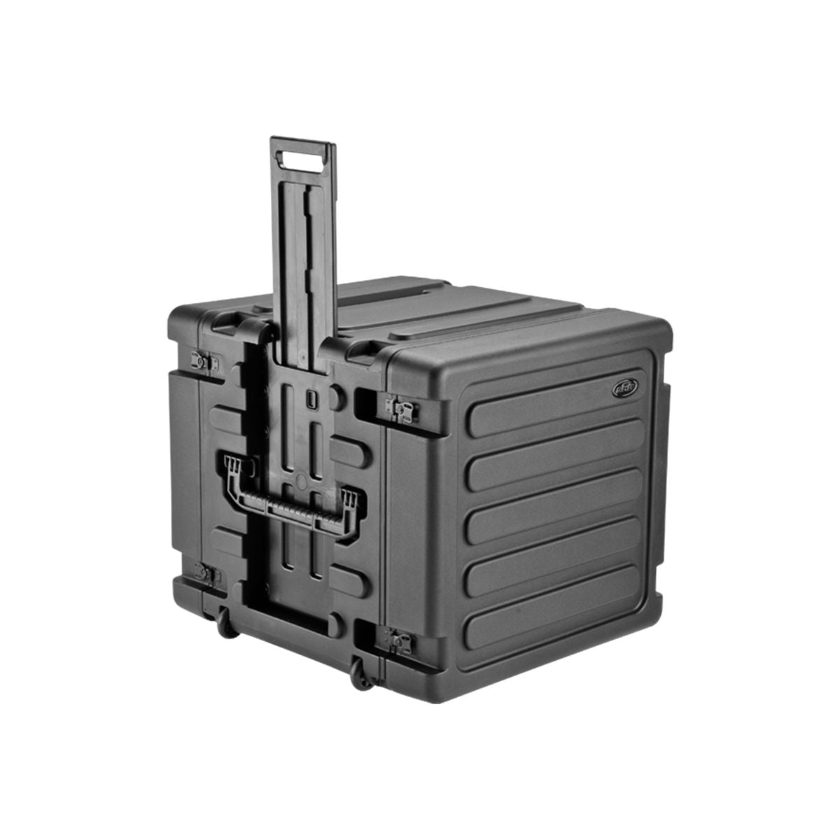 SKB 20 Inch Deep 10U Roto Shockmount Rolling Rack w/ Wheels & Handle