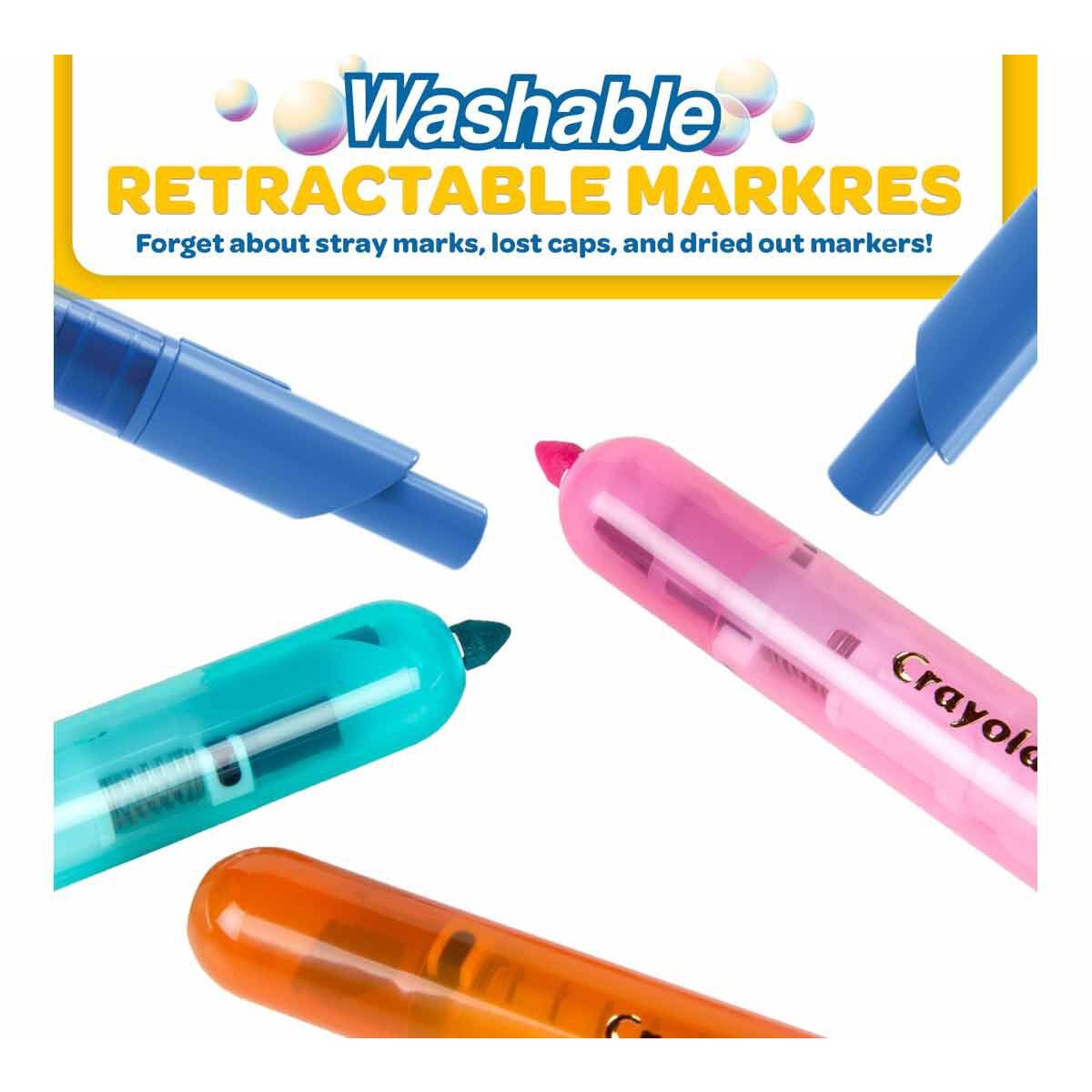Crayola Super Clicks Retractable Markers, 10 Count