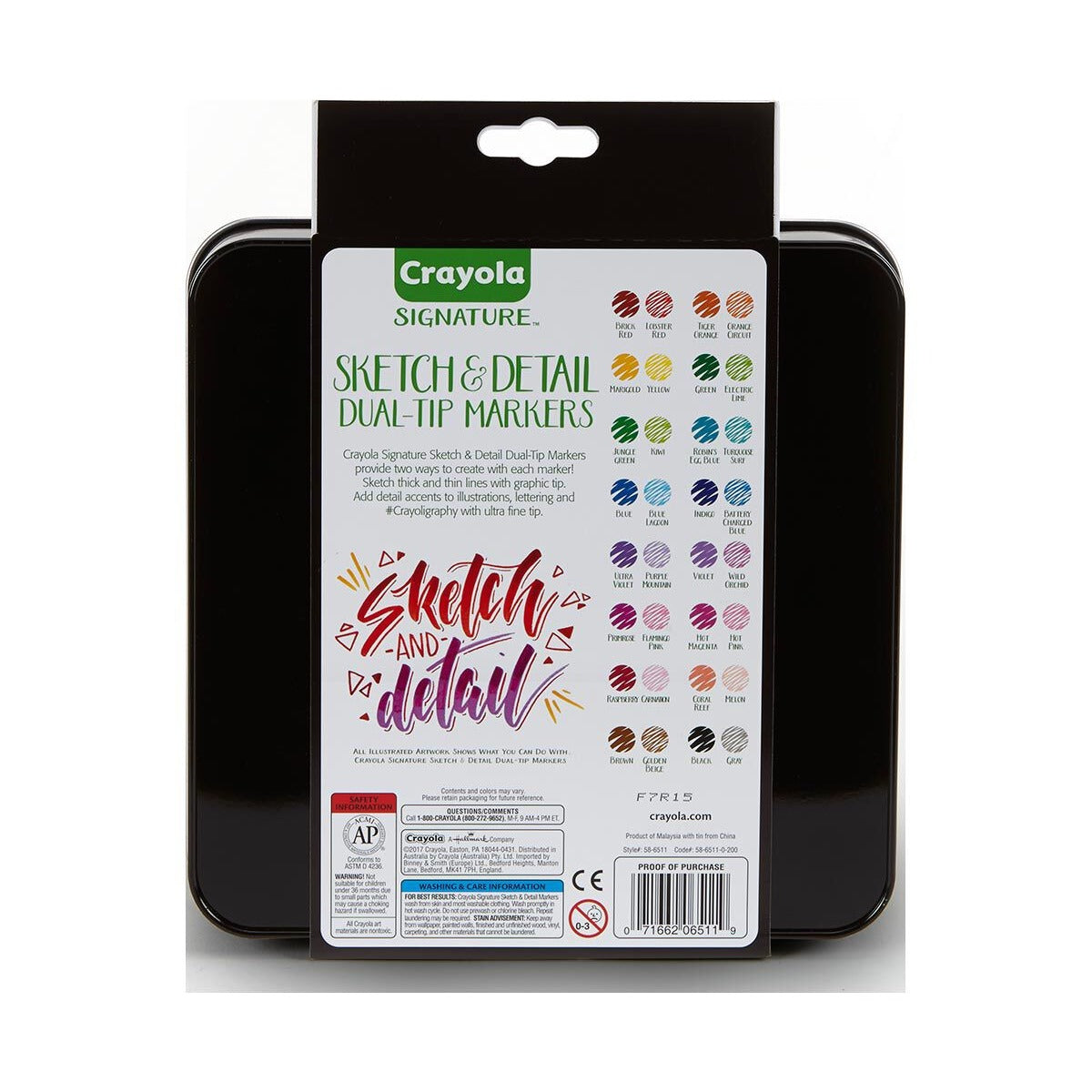 Crayola Signature Sketch & Detail Dual Ended Markers, 16 Count