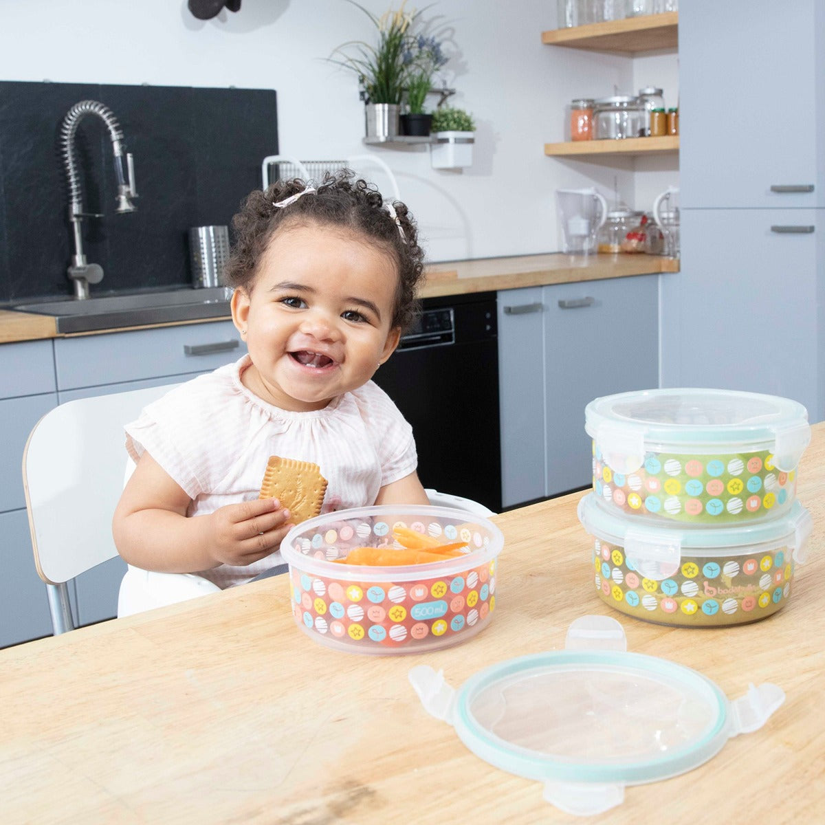 Badabulle - Food Storage Containers, 3 X 500ml