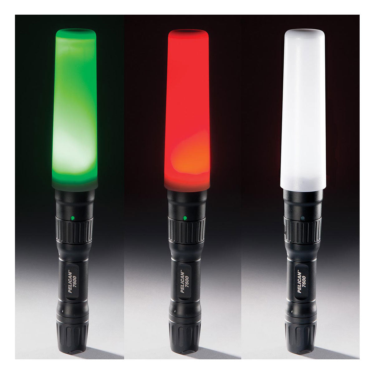 Pelican Rechargeable LED Tactical Flashlight 7600 3-Color Li-ion - Black