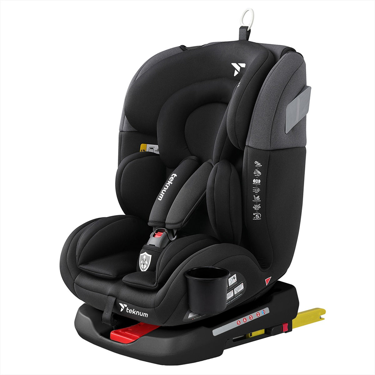 Teknum Evolve 360? Car Seat 0-12yrs Black with Isofix