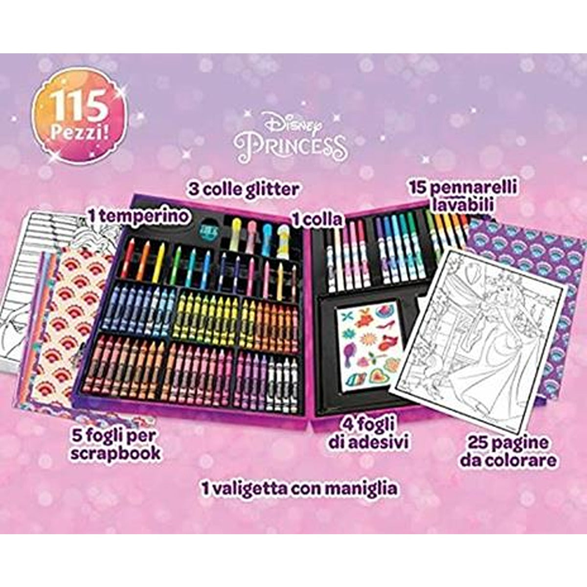 Crayola Inspirational Art Case Disney Princess - 115 Pieces