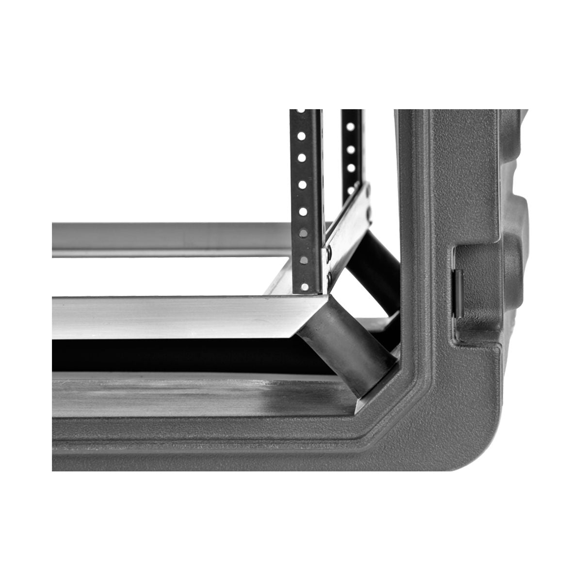 SKB 20 Inch Deep 10U Roto Shockmount Rolling Rack w/ Wheels & Handle