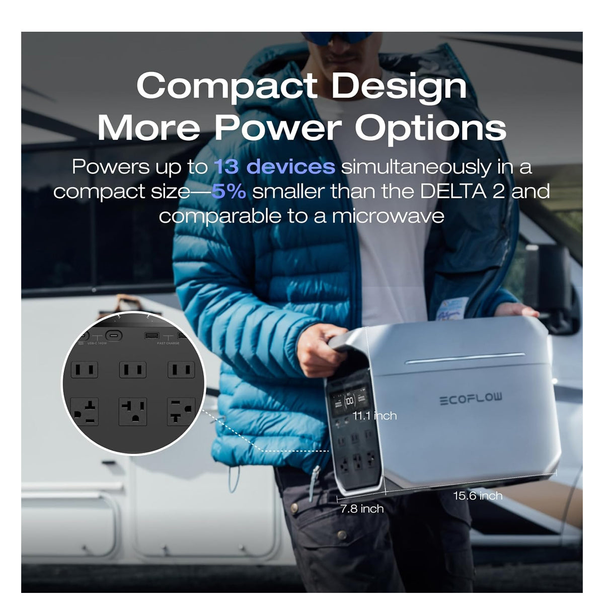 Ecoflow DELTA 3 Plus Portable Power Station(1800W,1024WH)