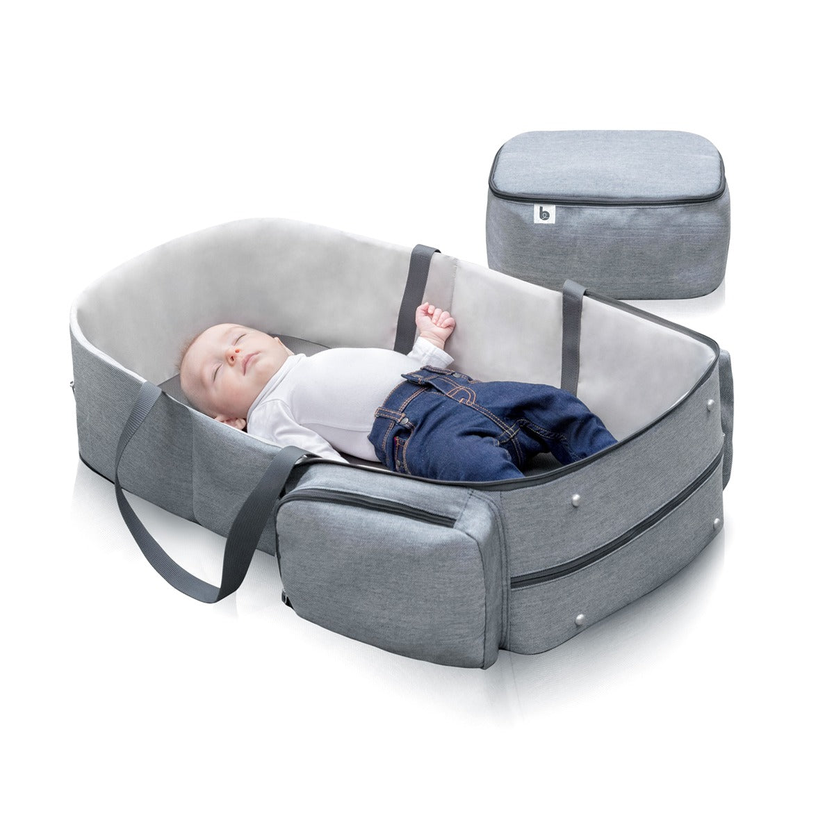BabyMoov A043602 Travelnest Travel Cradle, Gray