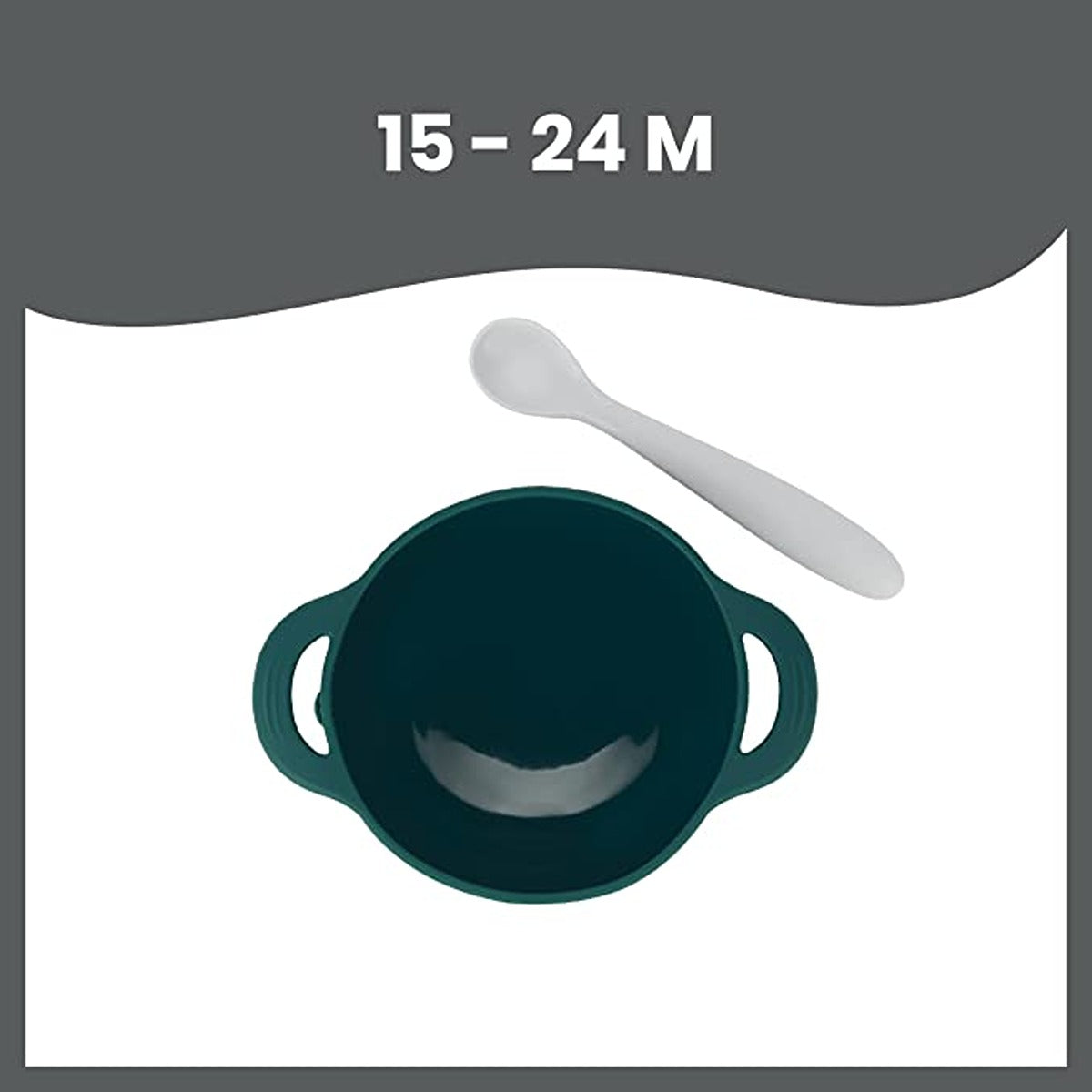 BabyMoov 2-Piece Silicone Bowl & Spoon Weaning Set, Blue