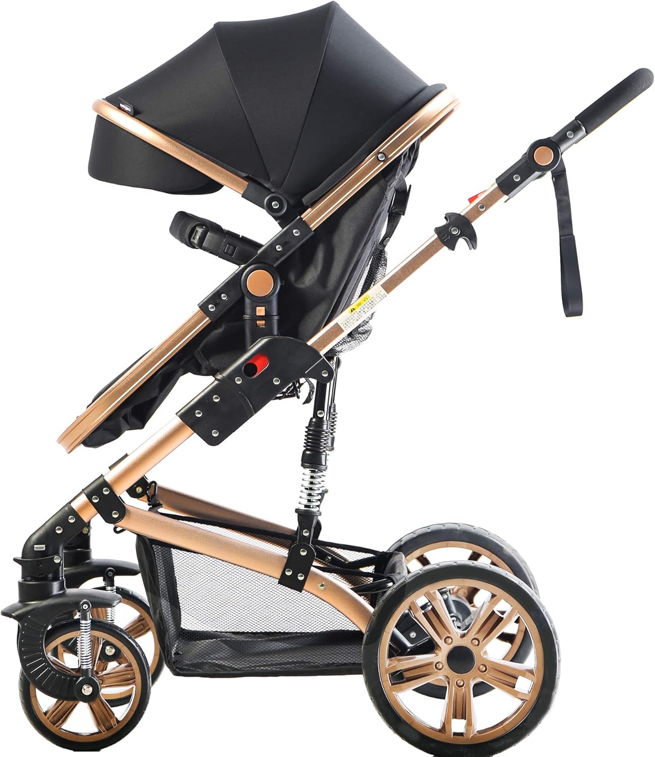 Teknum Teknum 3-In-1 Pram Stroller &amp; Diaper Bag Bundle - Black