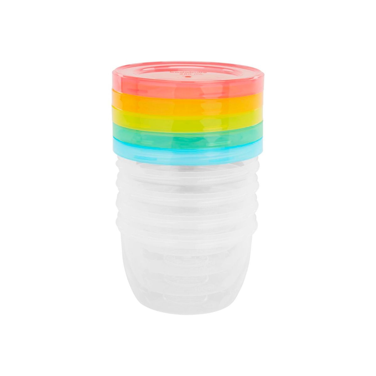 Badabulle Baby Bowls with Lid / Food Storage Containers - 5 X 250ml