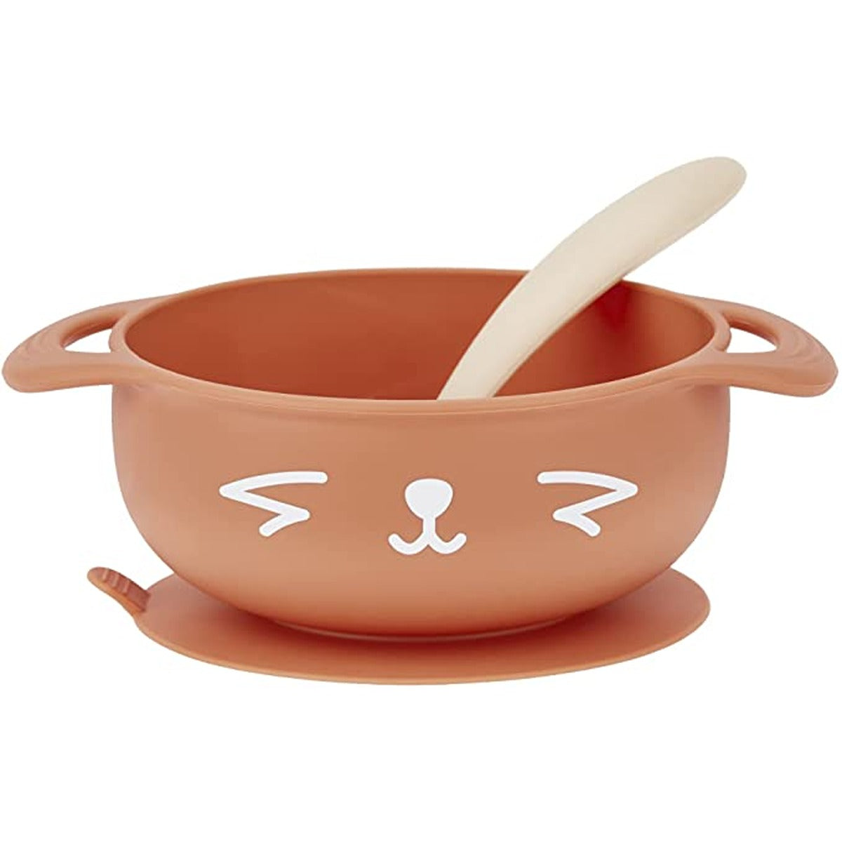 BabyMoov 2-Piece Silicone Bowl & Spoon Weaning Set, Peach