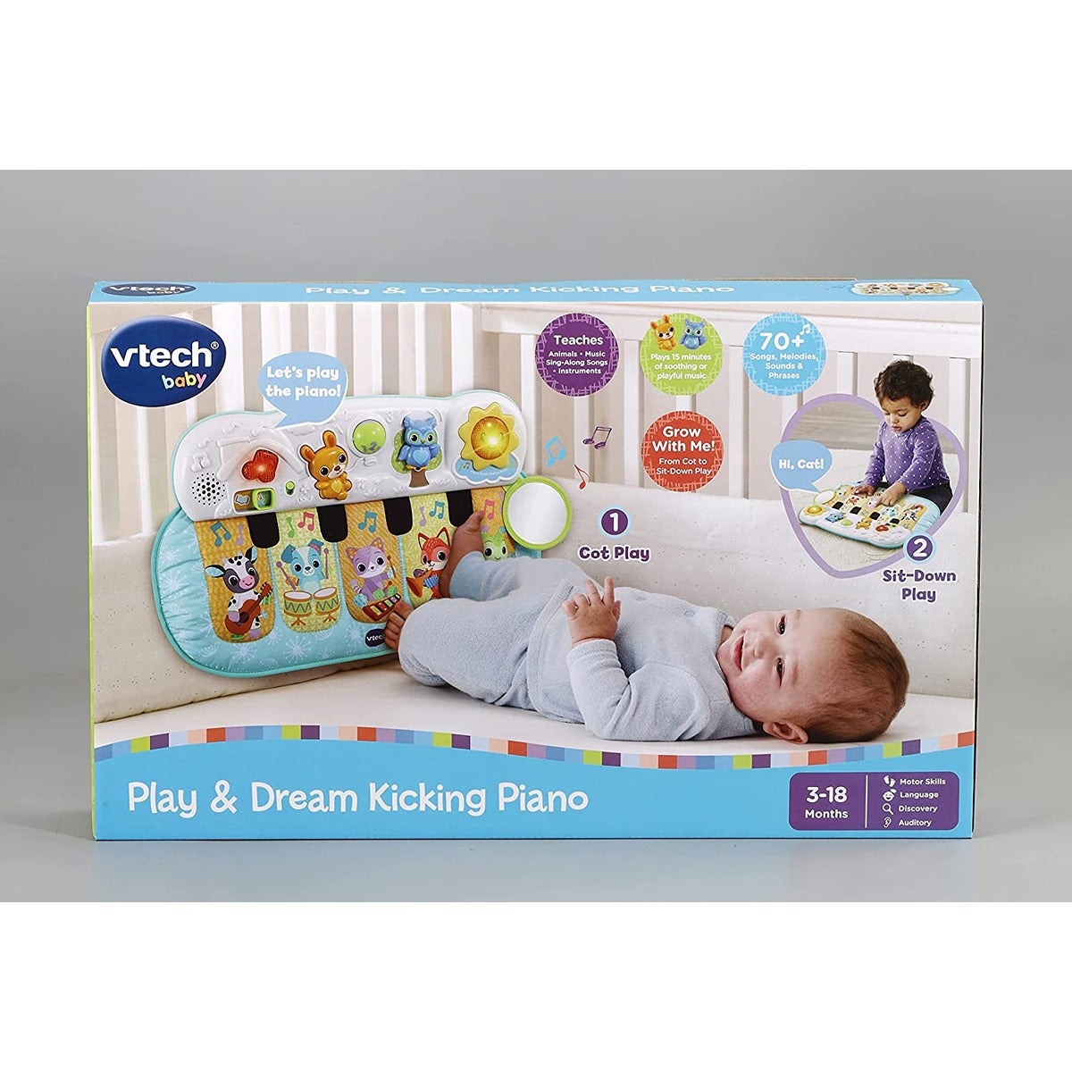 Vtech Lil? Critters Play & Dream Musical Piano | Baby Musical Toy Mat with Sounds for Boys & Girls | Soothing & Playful Music - Multicolor