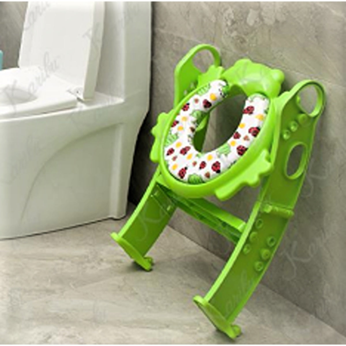 Karibu Frog shape Cushion  Potty seat with Ladder - Green