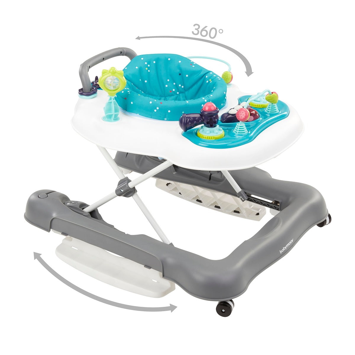 BabyMoov - 5 IN 1 BABY WALKER (PUSH TOY, SWING, 360آ° SEAT & PLAY AREA)