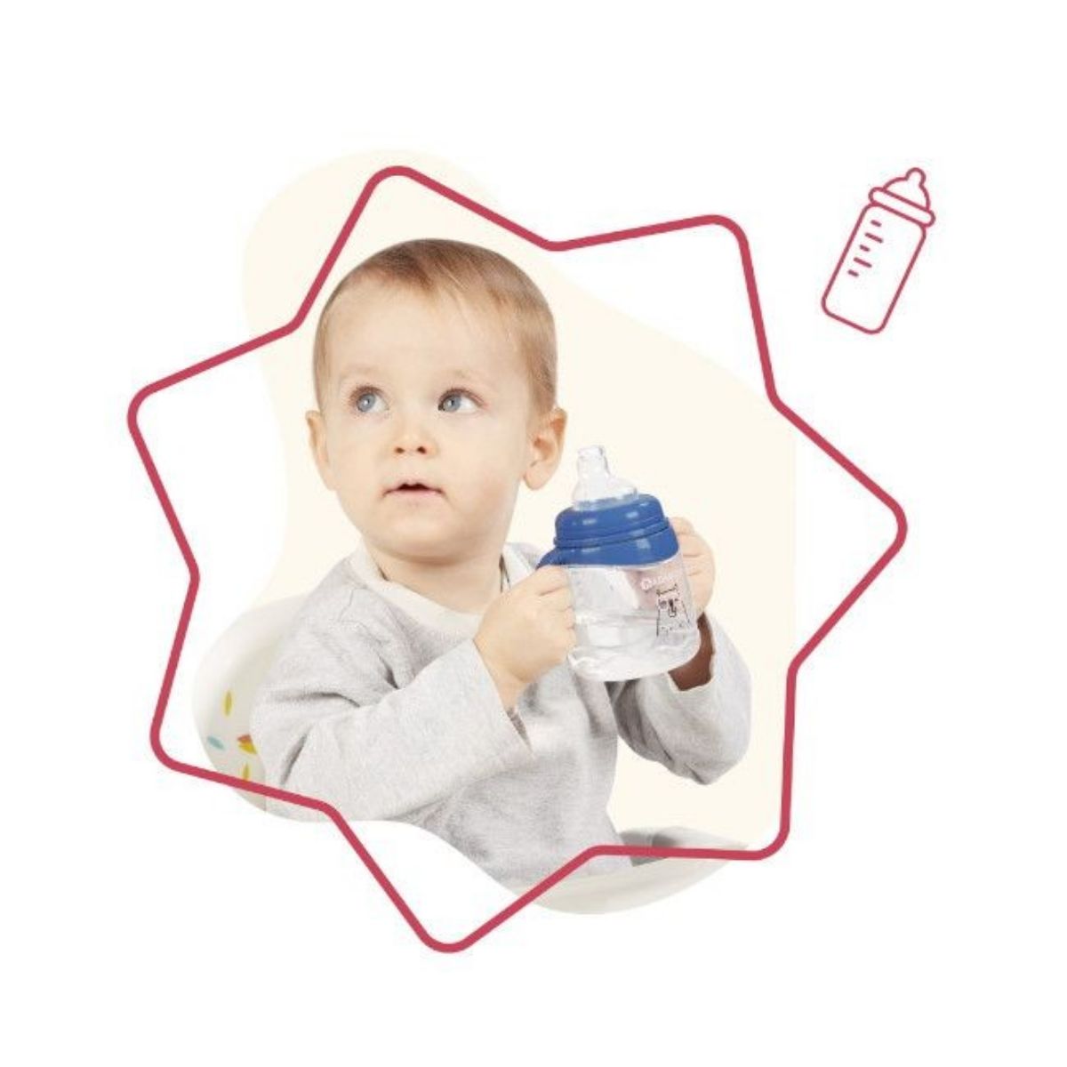 Badabulle Blue Anti-leakage Drinking Non spill cup