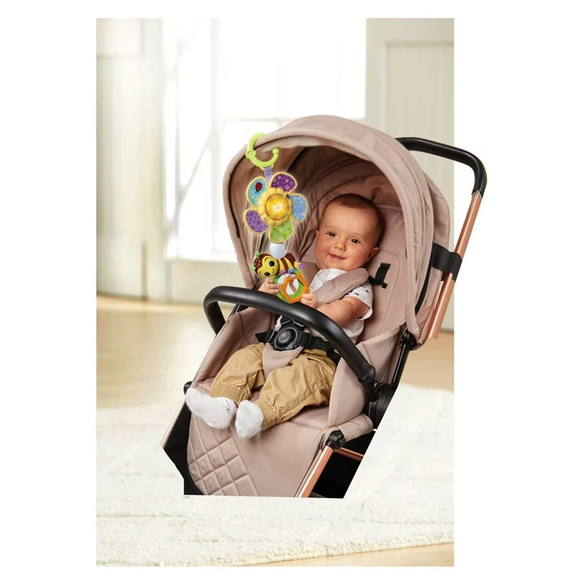 Vtech Tug & Spin Busy Bee | Interactive & Developmental Toy with Sounds and Music | For Boys & Girls, Suitable for Ages 3 Months+