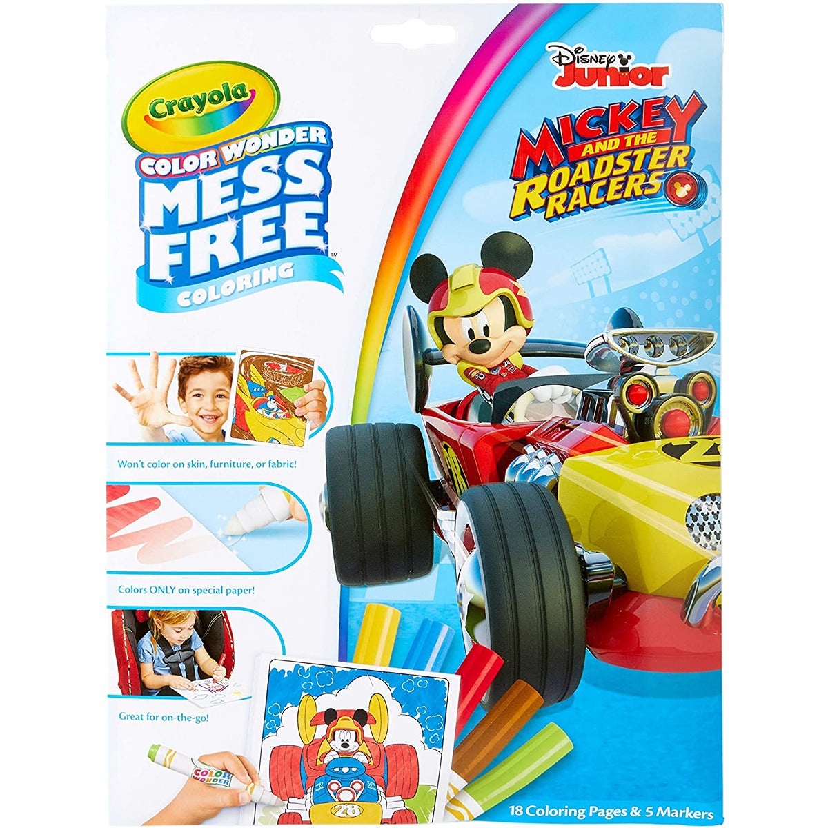 Crayola Color Wonder Coloring Pad & Markers, Mickey Mouse Roadster Racers